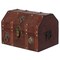 Handmade Pirate Treasure Chest with Latch - Vintage Wooden Storage Trunk and Treasure Box with Hinged Lid - Antique Decorative Storage Box for Pirate-Themed Birthday Party and Keepsakes